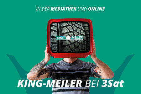 [Translate to English:] runderneuerte Reifen King-Meiler Fernsehreportage Alternative zu Naturkautschuk uwemltbewusst